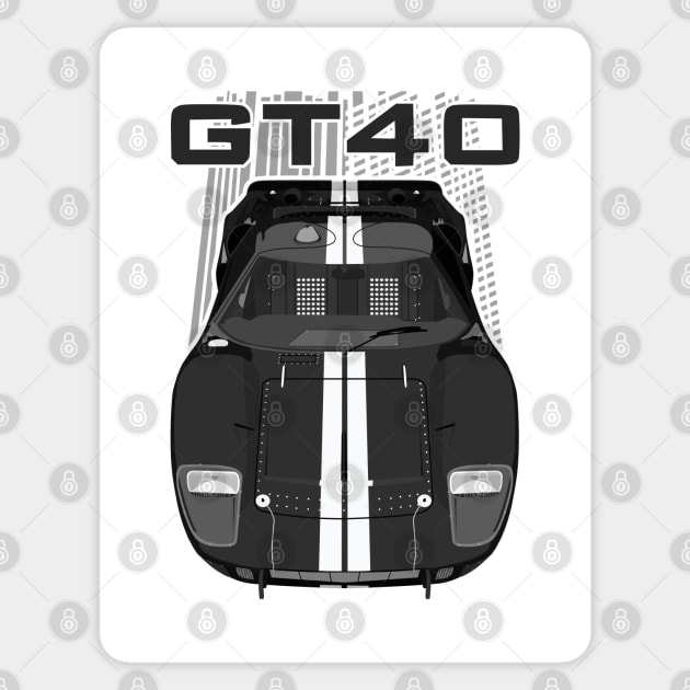 Ford GT40-black Sticker by V8social